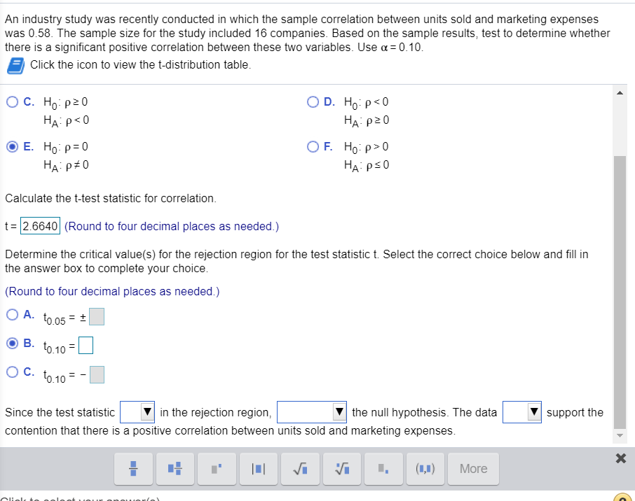 Solved An industry study was recently conducted in which the | Chegg.com