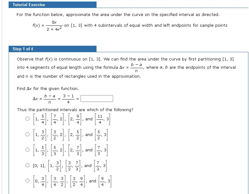 Solved Tutorial Exercise For the function below, approximate