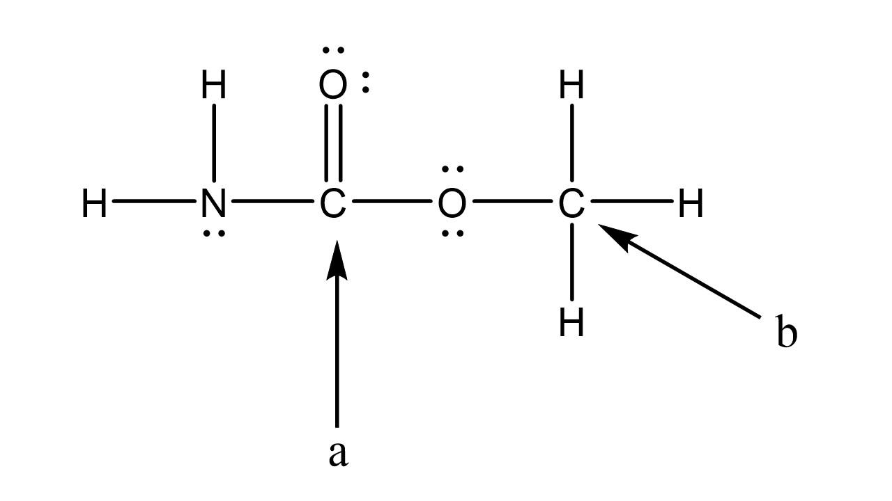 Solved The Bond Angles Marked A And B Below | Chegg.com