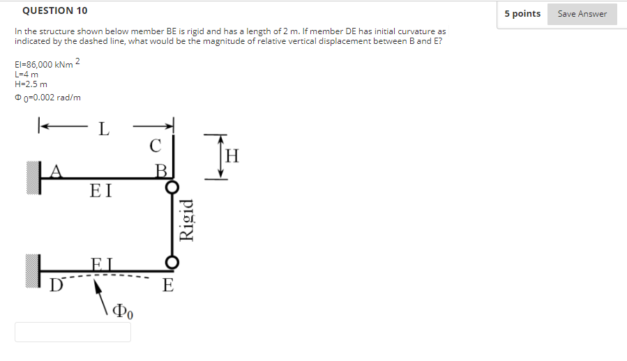 Solved QUESTION 10 5 points Save Answer In the structure | Chegg.com