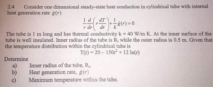 Solved Consider one dimensional steady-state heat conduction | Chegg.com