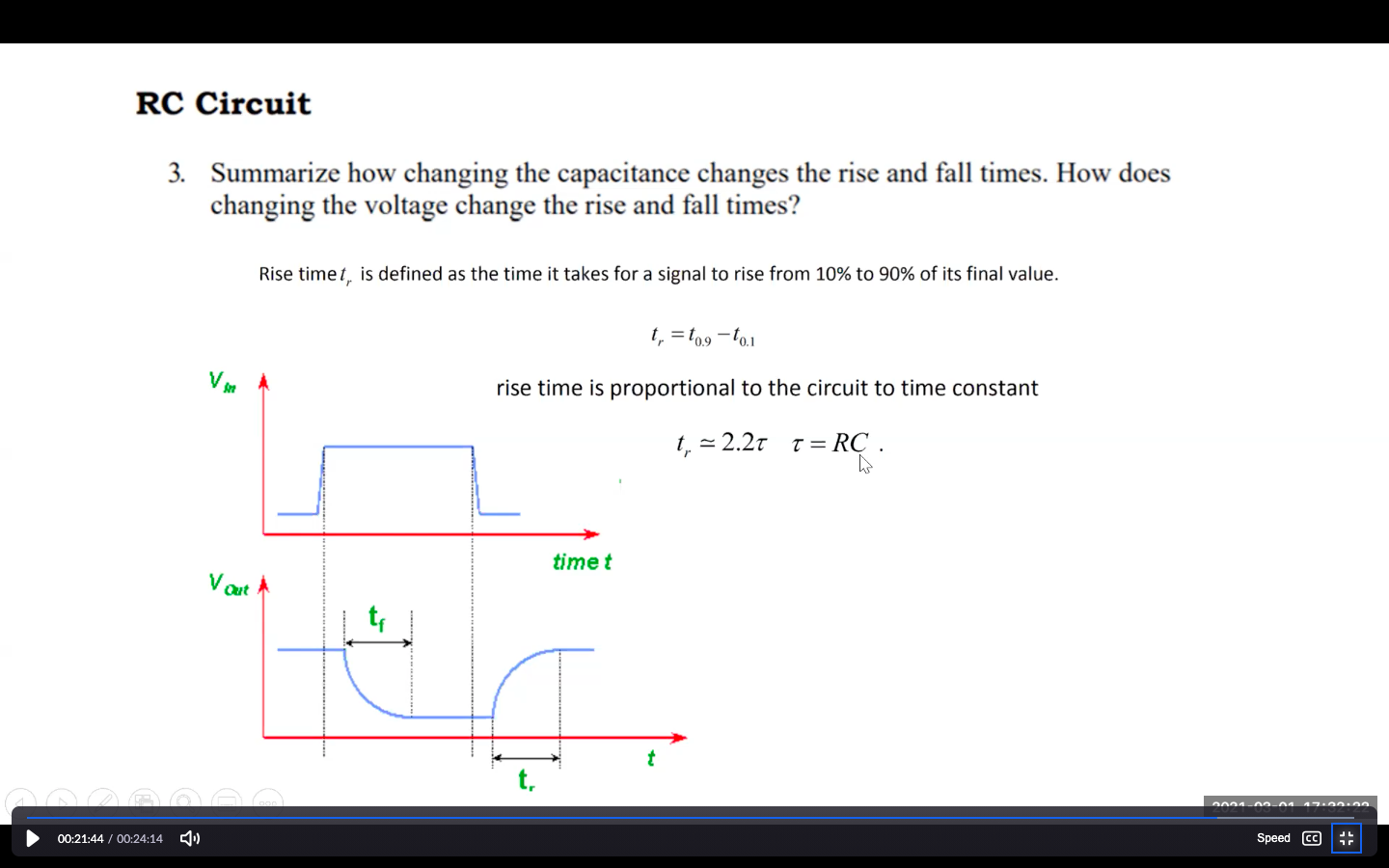 Solved Summarize how changing the capacitance changes the