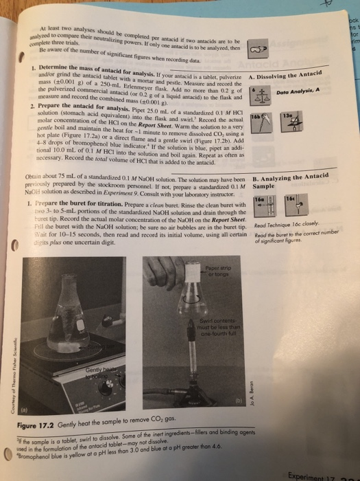 Solved Experiment 17 Prelaboratory Assignment Antacid
