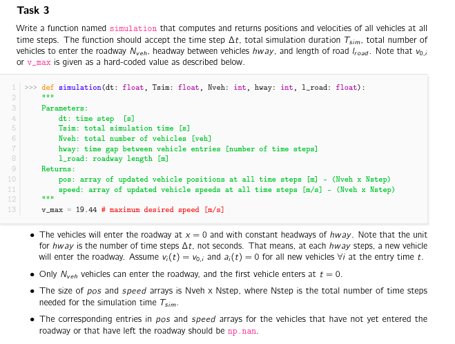 Solved Task 3 Write a function named simulation that | Chegg.com
