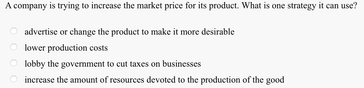 Why Do You Think A Business Would Set The Price Of Their Product Above The Competition Quizlet