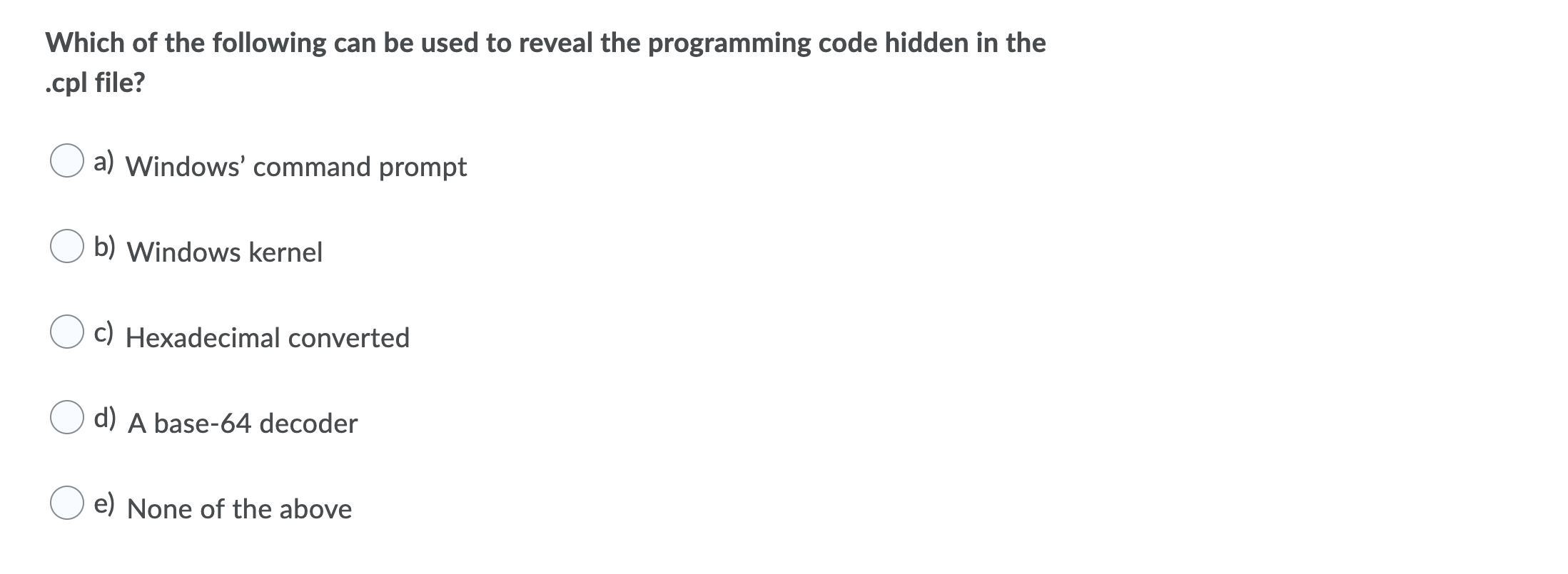 Solved A file with the .cpl extension is for a Windows'