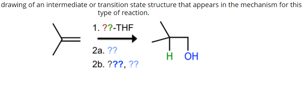 Solved drawing of an intermediate or transition state | Chegg.com