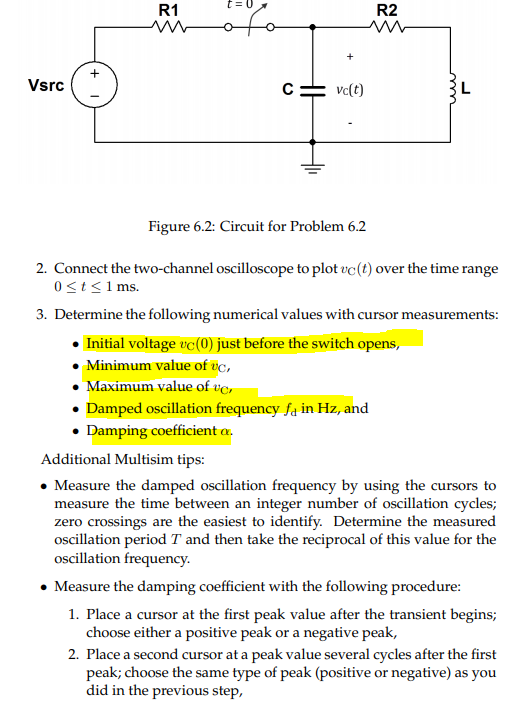 The SPST switch in the circuit of Figure 6.2 on the | Chegg.com