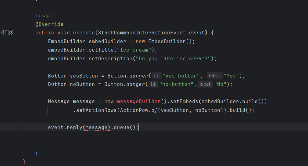 Solved I Tried To Make A Button On IntelliJ IDEA Using Some | Chegg.com