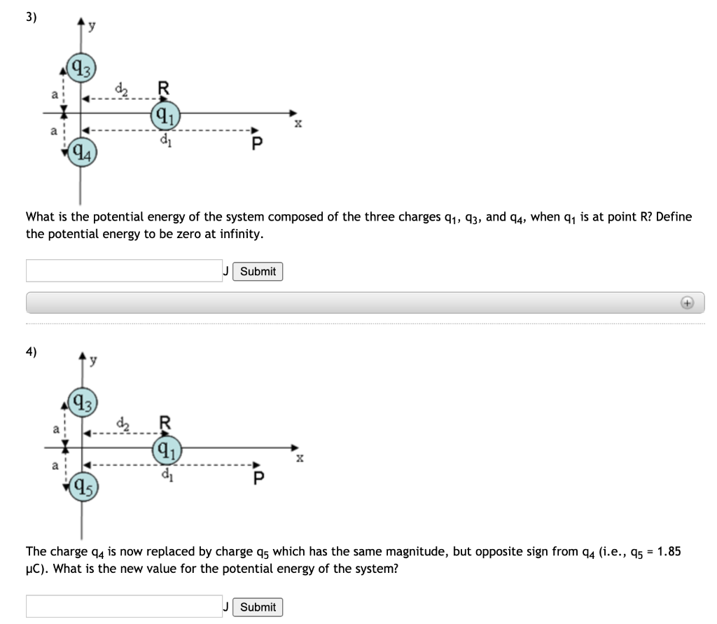 Solved A point charge 42 = -3.7 °C is fixed at the origin of | Chegg.com