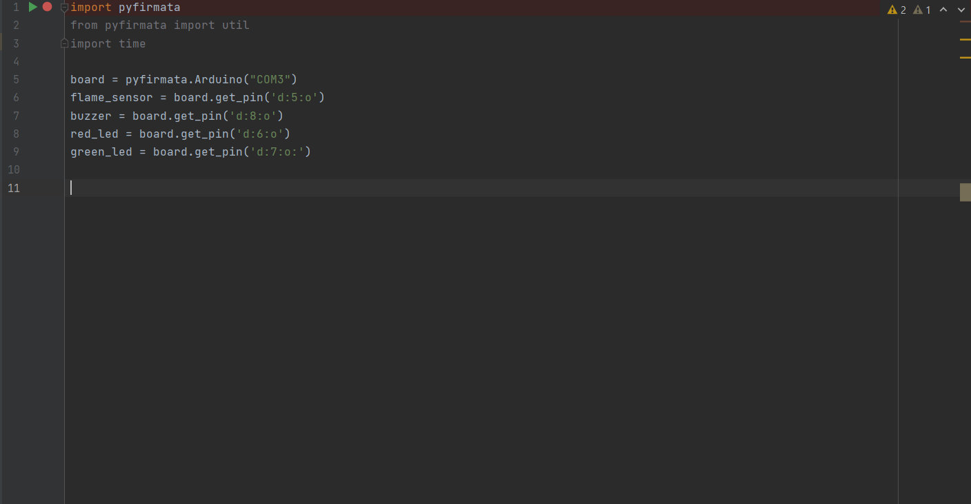 Solved Create a Python code for fire detection using IR | Chegg.com