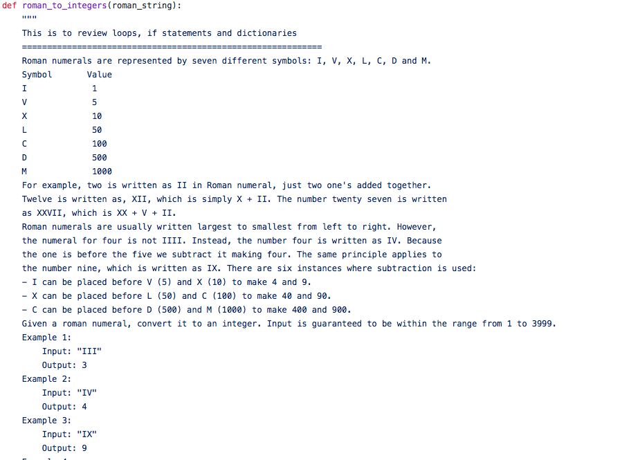 Solved Example 4: Input: "LVIII" Output: 58 Explanation: C = | Chegg.com