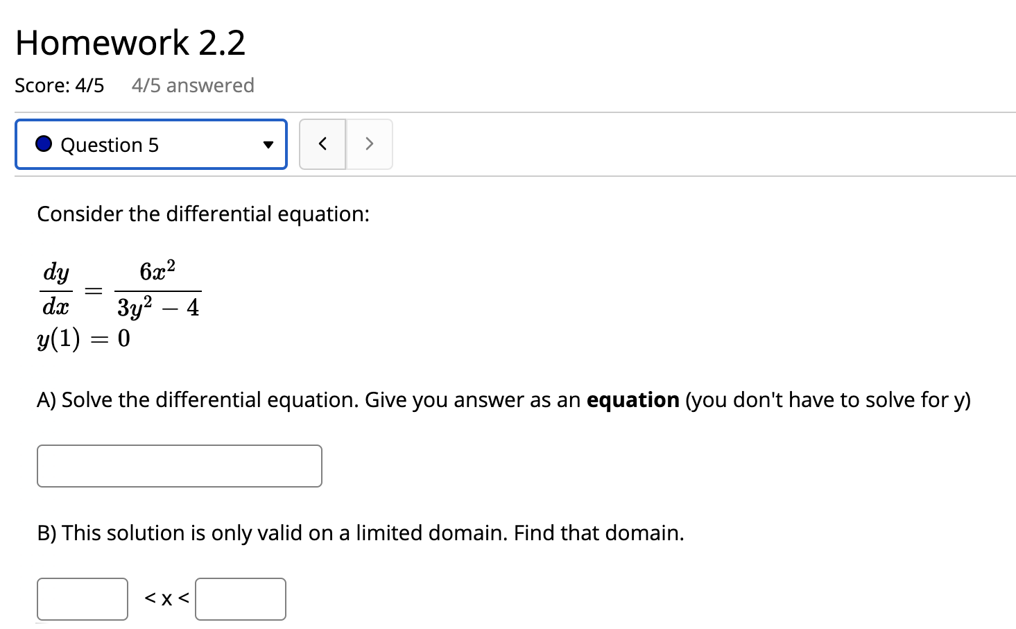 Solved A Solve The Differential Equation Give You Answer Chegg