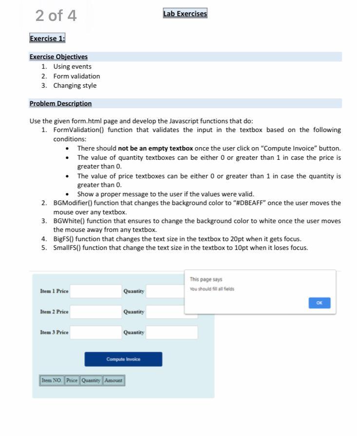 Solved 2 Of 4 Lab Exercises Exercise 1: Exercise Objectives | Chegg.com