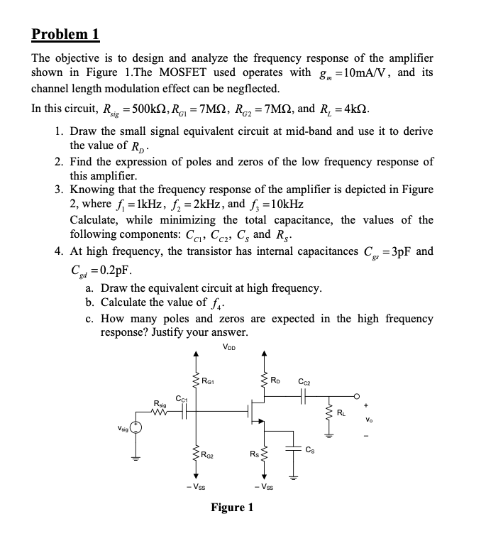 Solved Problem 1 The objective is to design and analyze the | Chegg.com