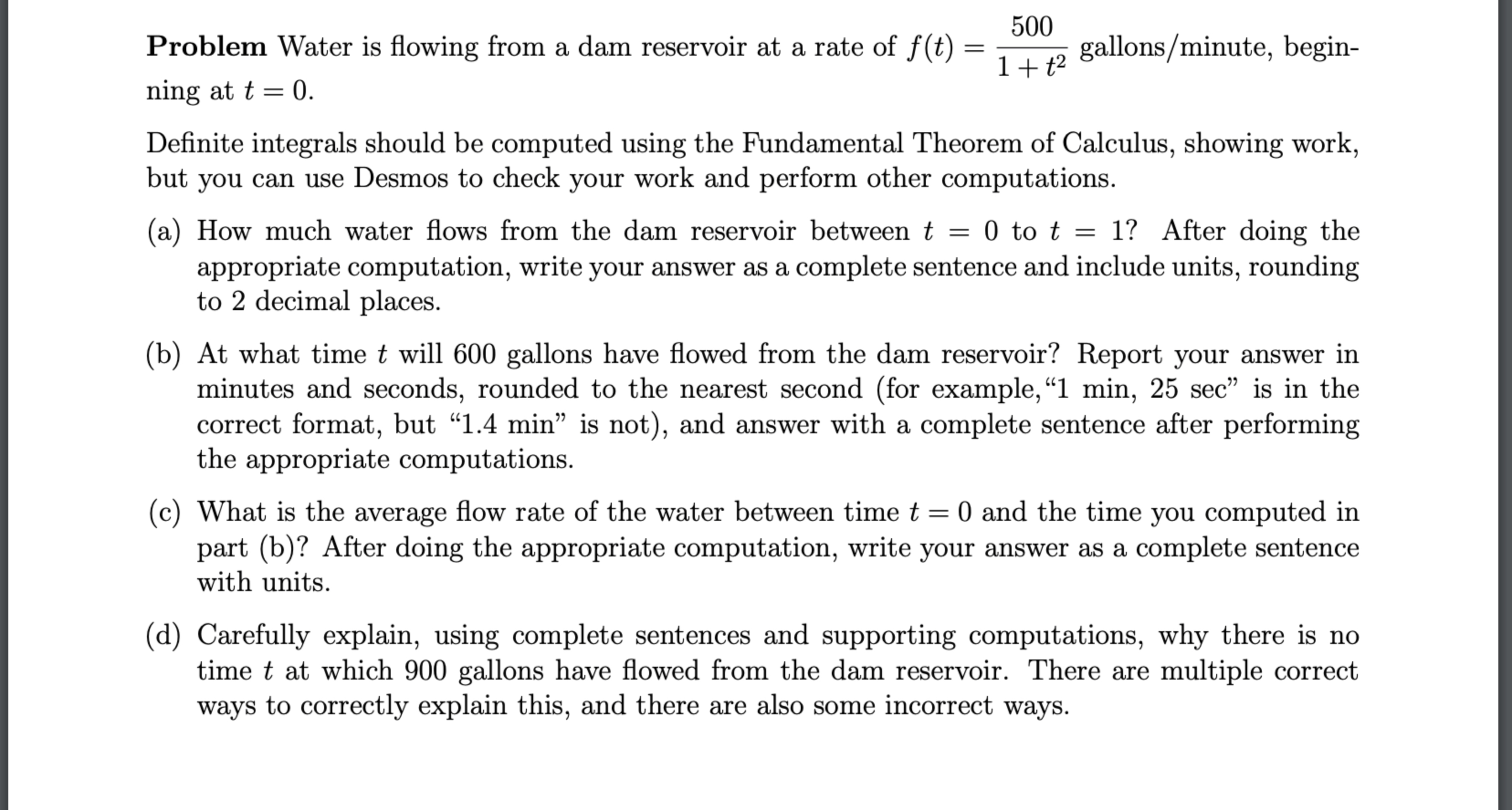 Solved Problem Water is flowing from a dam reservoir at a | Chegg.com