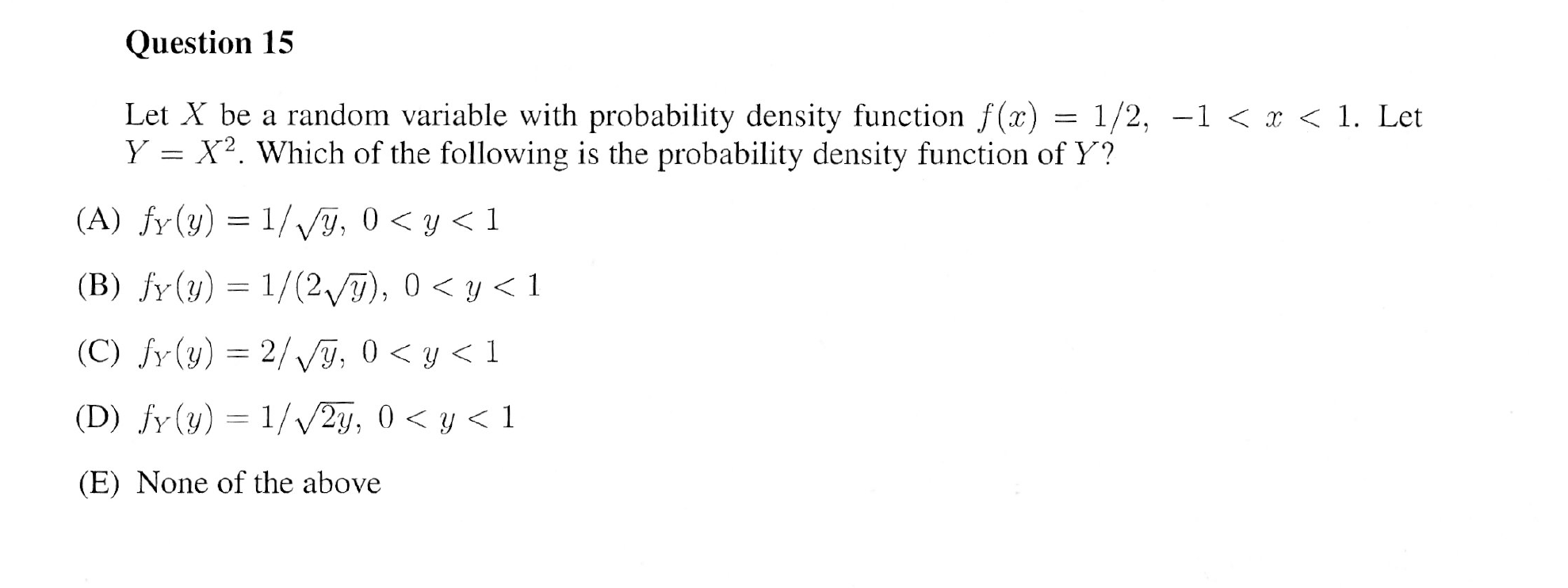 Solved Question 15 Let X be a random variable with | Chegg.com