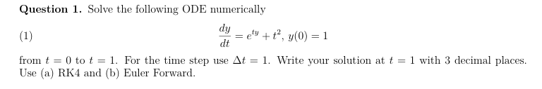 Solved Question 1. ﻿Solve the following ODE | Chegg.com