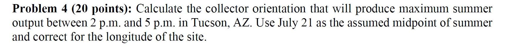Solved Problem 4 (20 points): Calculate the collector | Chegg.com