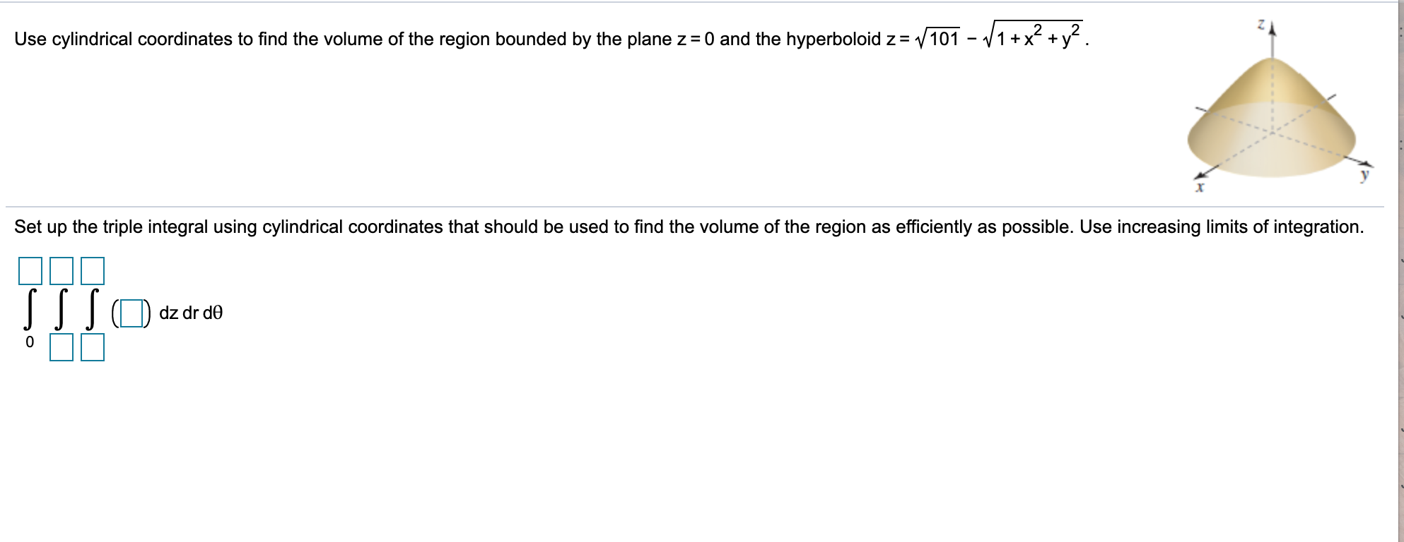 solved-use-cylindrical-coordinates-to-find-the-volume-of-the-chegg