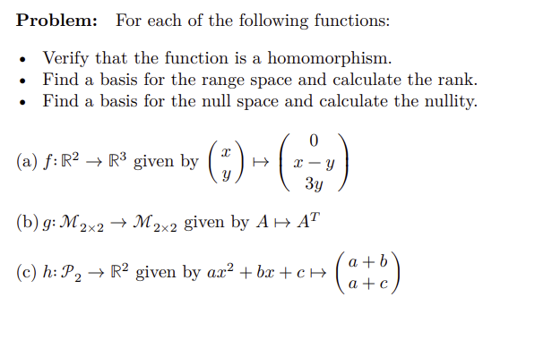 Solved roblem: For each of the following functions: Verify | Chegg.com