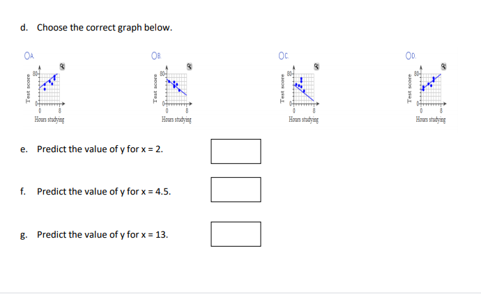 Solved 6. Find the equation of the regression line for the | Chegg.com
