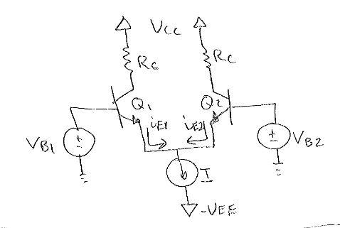 Solved 3) Consider the BJT differential amplifier shown in | Chegg.com