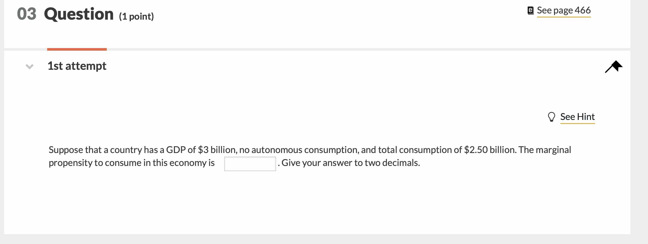 Solved 1st Attempt Suppose That A Country Has A GDP Of $3 | Chegg.com