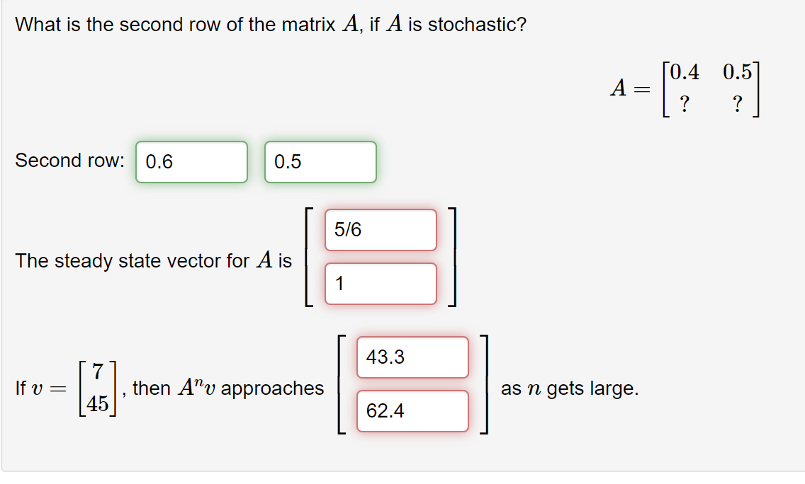 Solved What is the second row of the matrix A, ﻿if A ﻿is | Chegg.com