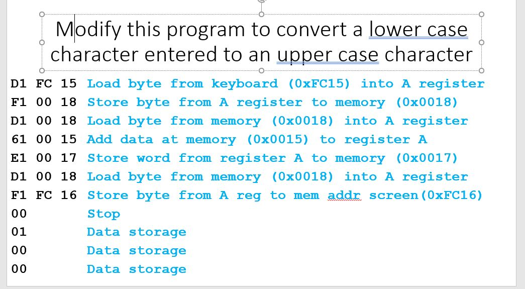 Solved O Modify this program to convert a lower case | Chegg.com