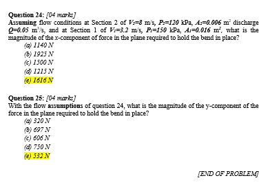 Solved PRPBLEM V - The pipe bend shown in Figure 5 lies in a | Chegg.com