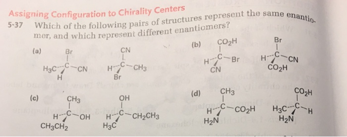 Solved H Of The Following Pairs Of Structures Represent The | Chegg.com