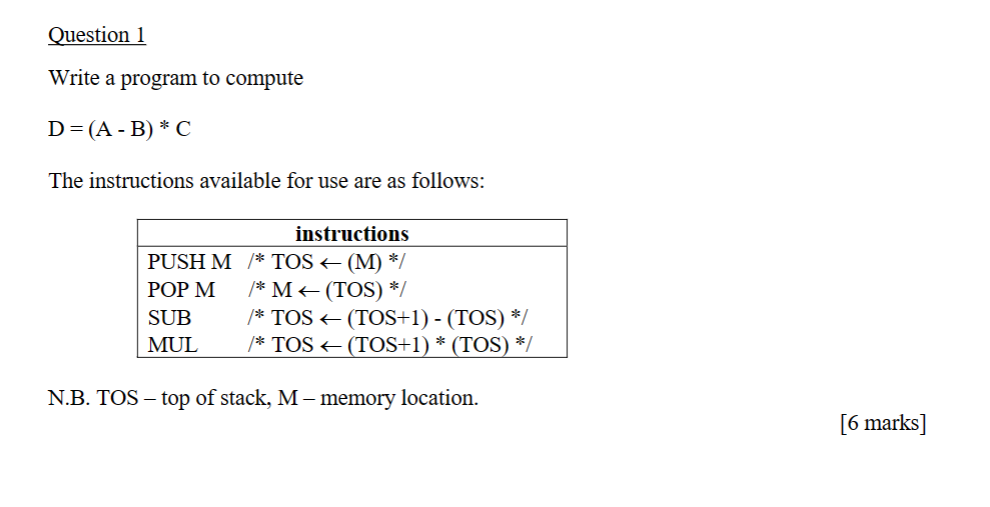 Solved Question Write A Program To Compute D=(A−B)∗C The | Chegg.com