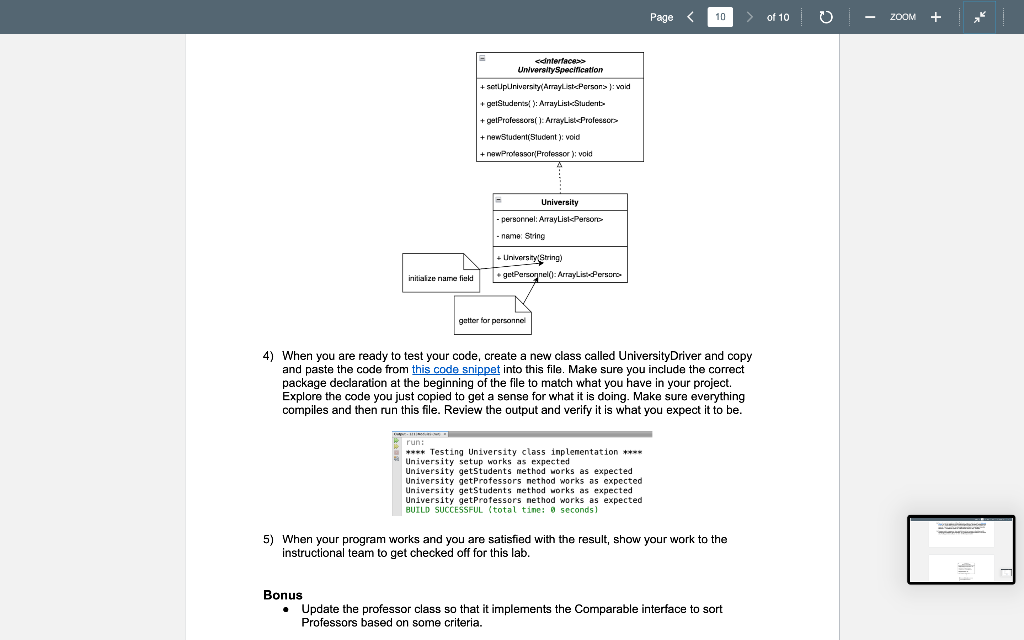 Solved Part D: Implement a Custom Interface We've seen that | Chegg.com