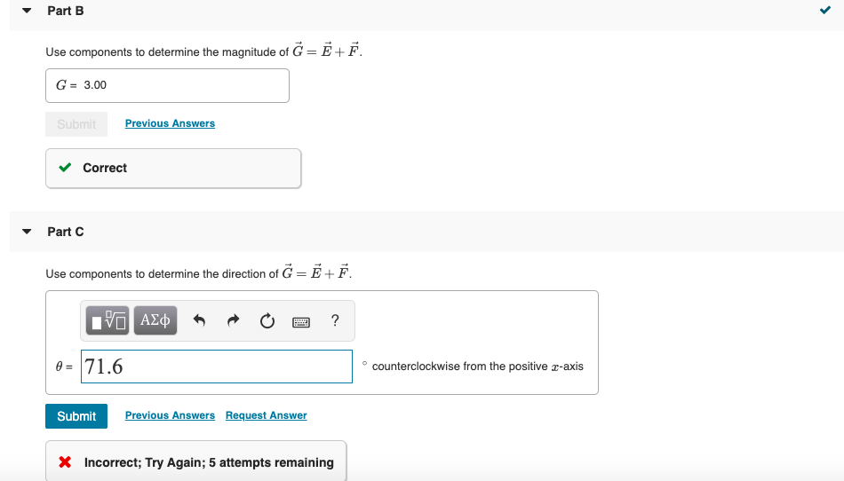 Solved Figure 1 of 1 Par Part A What is the angle between | Chegg.com
