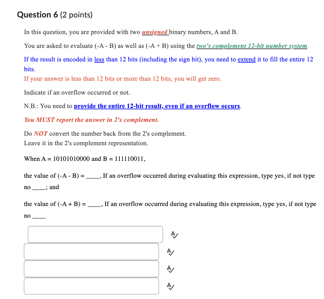 Solved Question 6 (2 ﻿points)In this question, you are | Chegg.com
