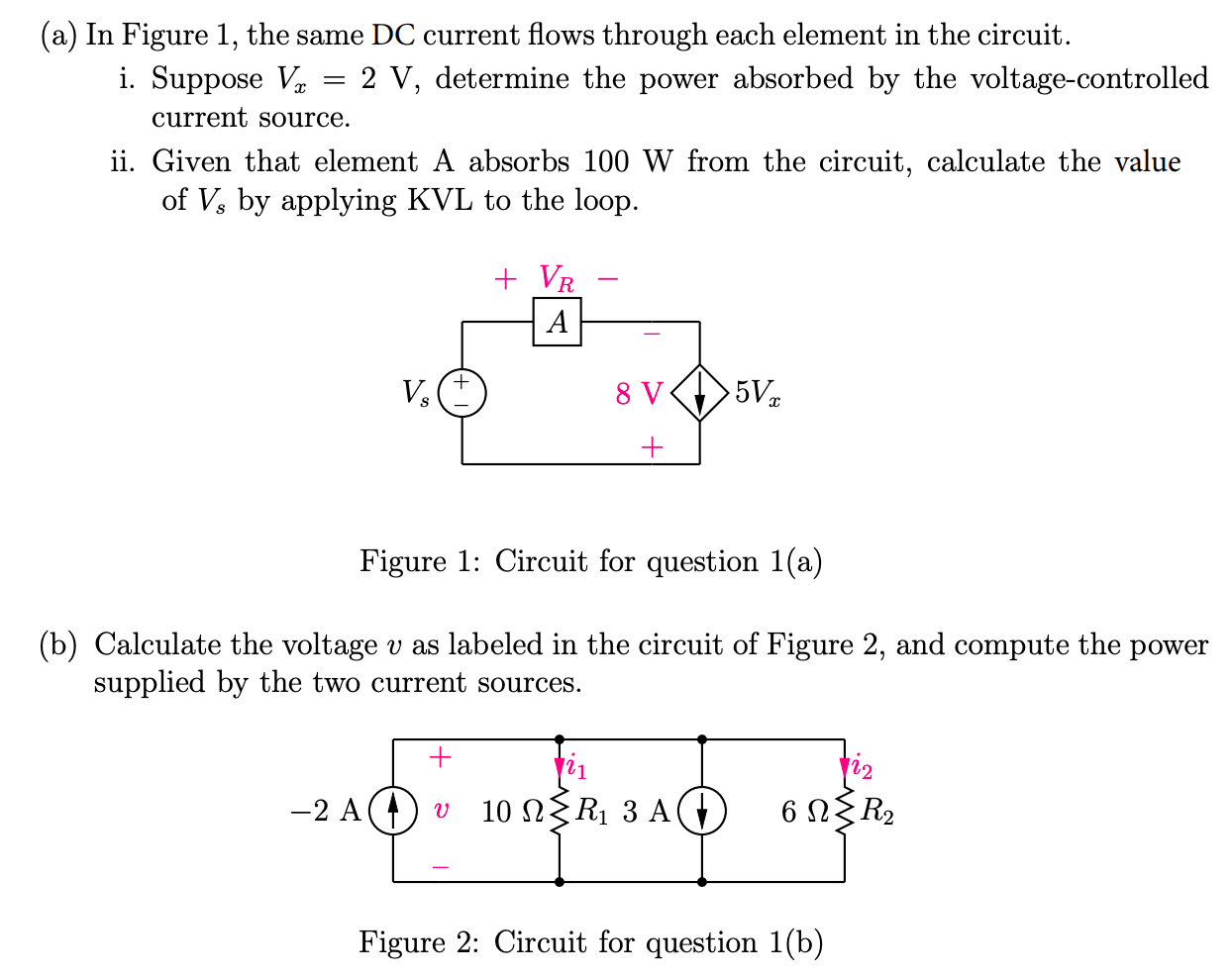 Solved (a) In Figure 1 , the same DC current flows through | Chegg.com