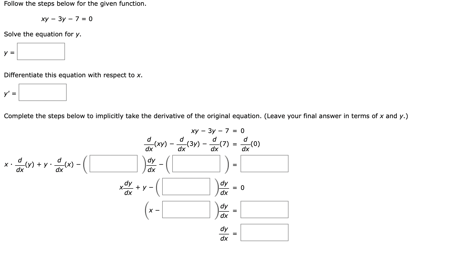 Solved Follow The Steps Below For The Given Function. | Chegg.com