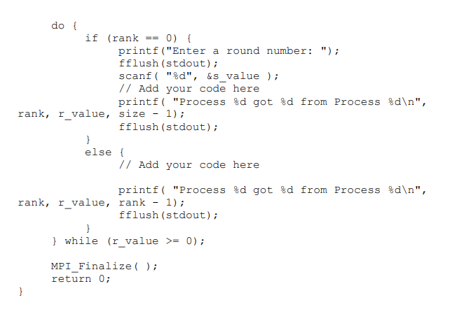 Solved Write an MPI program that takes data from process | Chegg.com