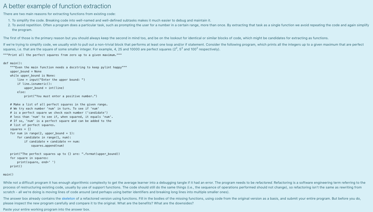 Solved A better example of function extraction There are two | Chegg.com