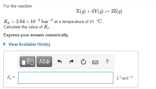 Solved For The Reaction 3a G 2b G C G Kc 64 0 L4 Mol 4 Chegg Com