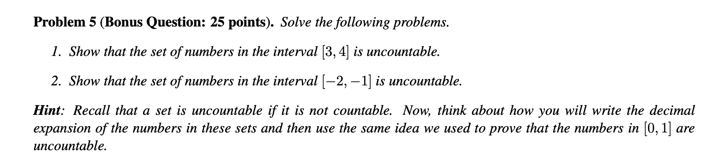 Solved Problem 5 (Bonus Question: 25 points). Solve the | Chegg.com