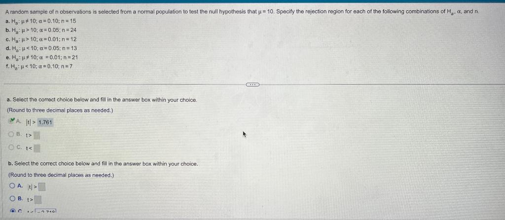 Solved A random sample of n observations is selected from a | Chegg.com