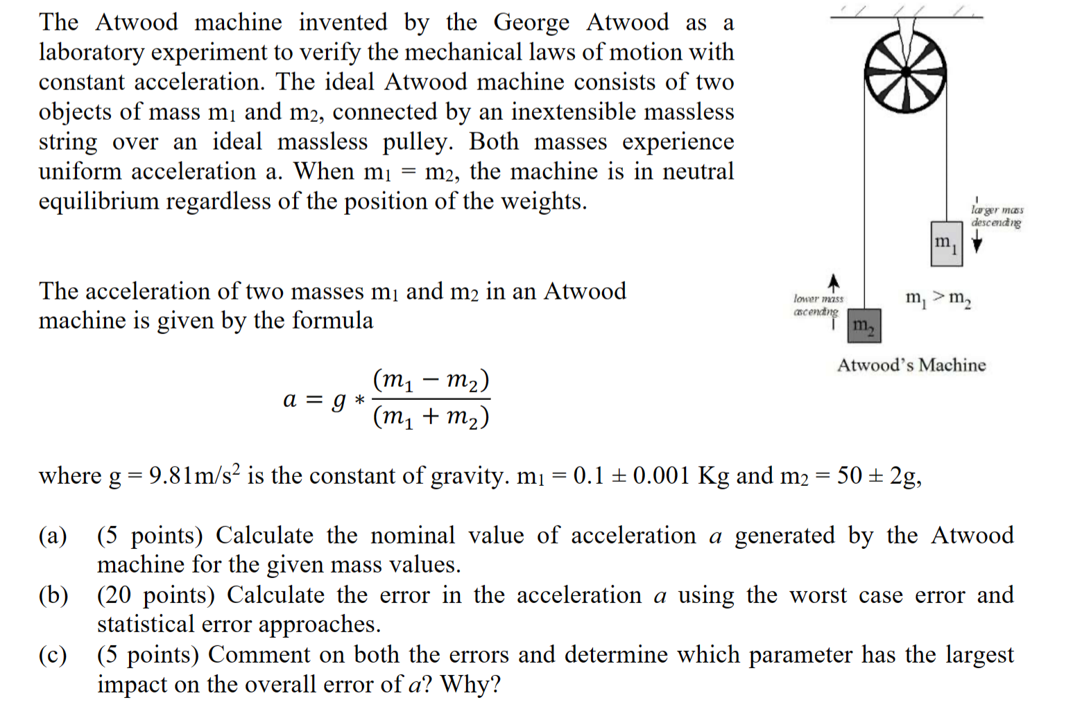 atwood machine experiment conclusion