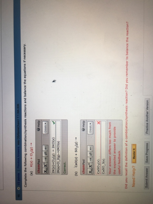 Solved Complete the following combination/synthesis s and
