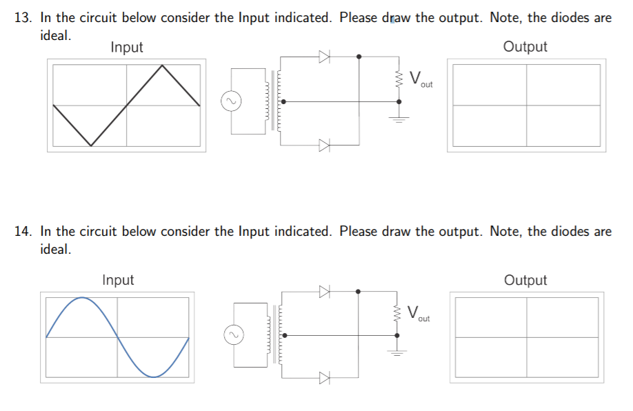 Solved 13. In the circuit below consider the Input | Chegg.com