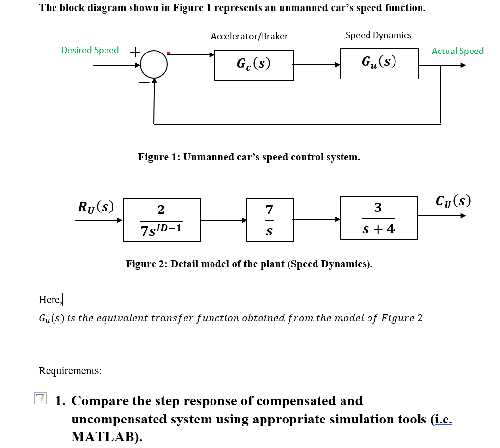 Solved The block diagram shown in Figure 1 represents an | Chegg.com