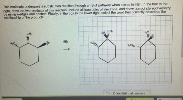 Solved This Molecule Undergoes A Substitution Reaction Chegg