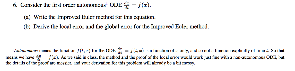 Solved 6. Consider the first order autonomous' ODE dit = | Chegg.com