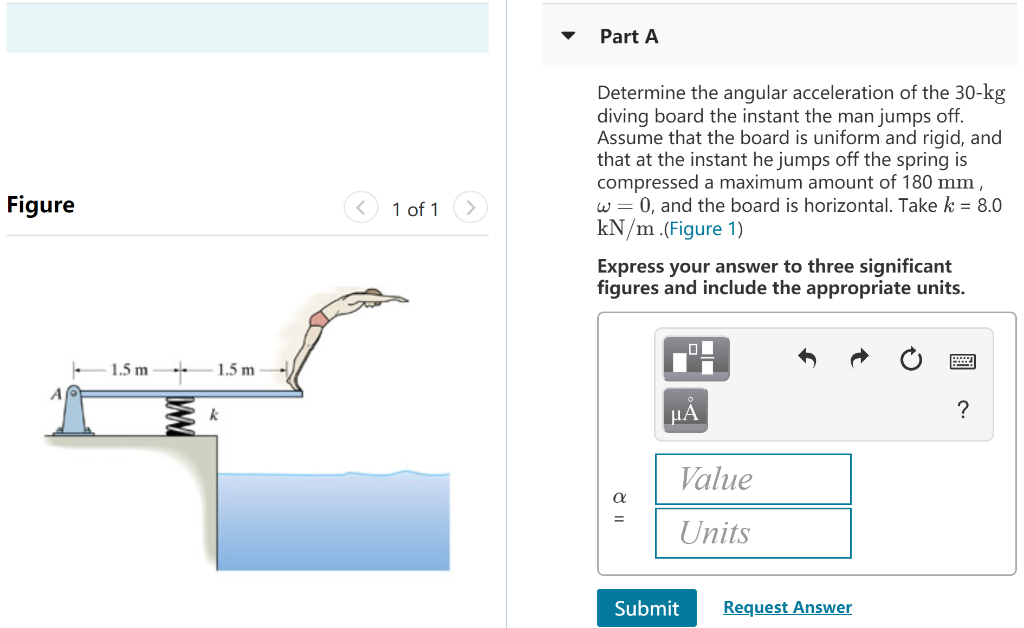 Solved Part A Determine the angular acceleration of the | Chegg.com